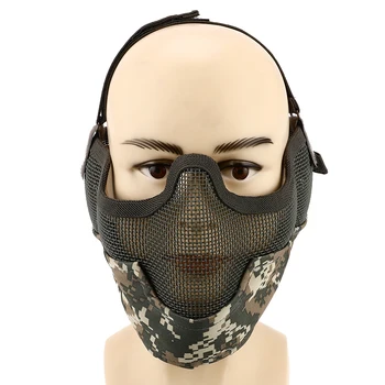 

Adjustable Tactical Half Face Net Mesh Mask Dust-proof Camouflage Face Mask Breathable Mask