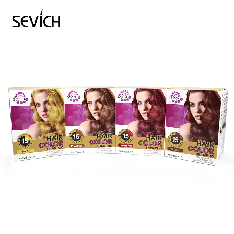 Sevich натуральные растения, сделай сам, краска для волос, шампунь, одноразовый моделирующий крем, Гель-лак для окрашивания волос, цветная краска, модный унисекс