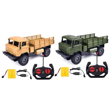 

1:20 2.4GHz Remote Control 4WD LED Light Off-Road Military Truck RC Car Vehicle GXMB