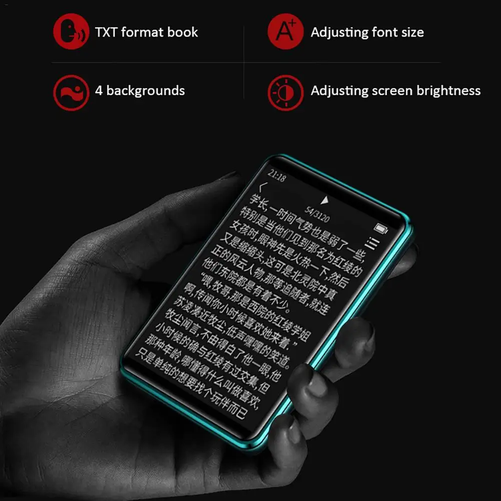 Полный сенсорный экран Bluetooth MP3 музыкальный плеер с fm-радио видеоплеер проигрыватель электронных книг MP3 с динамиком для BENJIE X5
