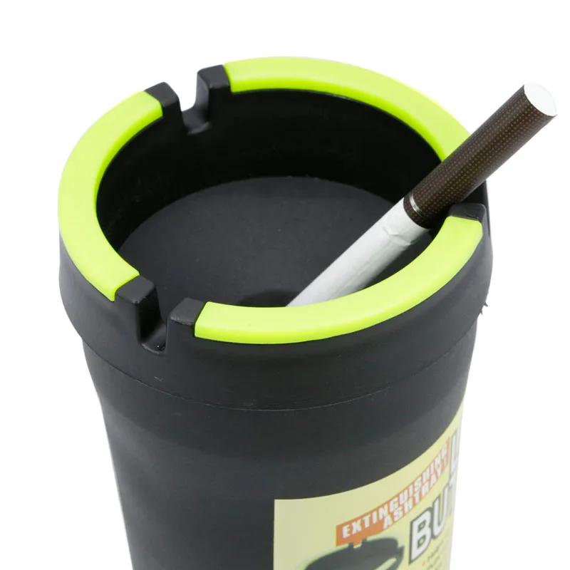 luminous butt bucket auto-Ashtray plastic Multifunctional portable durable fashionable car outdoor double layer Cigarette Smoke - 4