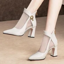 

Shoes Women Crystal Lace Mesh High Heels Summer Female Classics Solid Platform Sandals Ladies Party