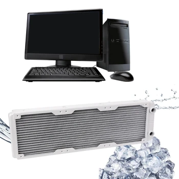 

360mm Aluminum Computer Radiator Water Cooler 18 Tube CPU Heat Sink Exchanger R2JB