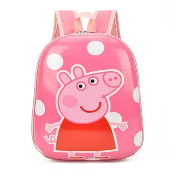 

Peppa Pig Backpack Cartoon Character Action Figure Backpac Shoulder Backpack Packet Bag Cartoon Decoration Action Figures Gift