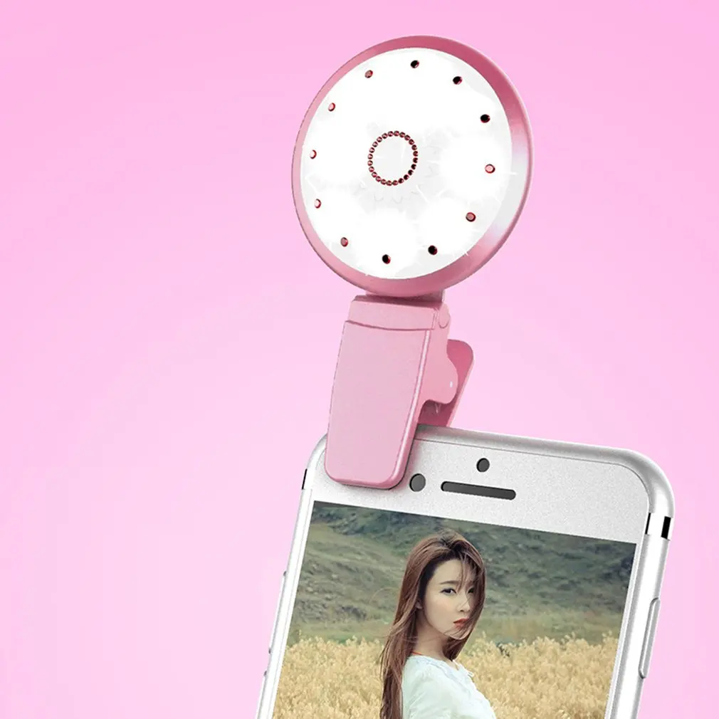 Mobile Phone External Lens Live Light Fill Light Universal Led Beauty Self-Timer Wide-Angle Macro for iphone HUAWEI Samsung
