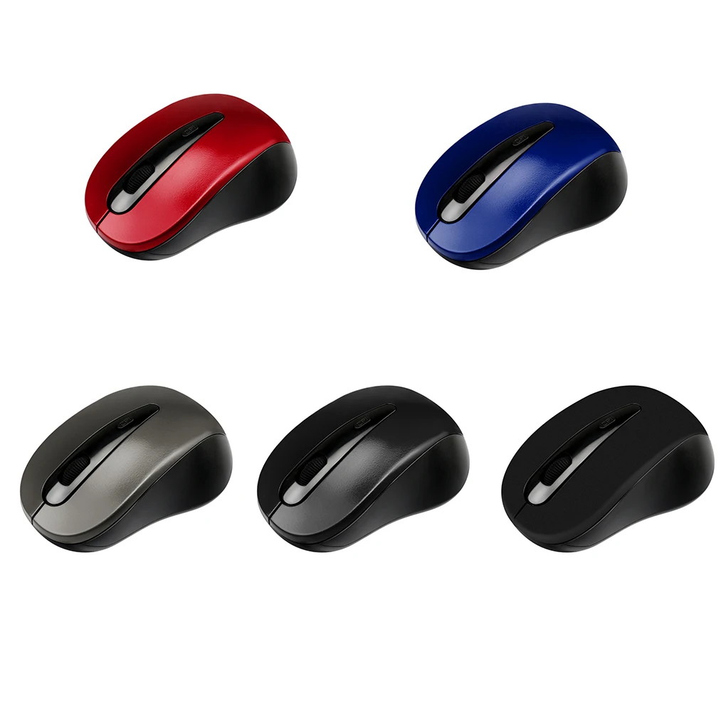 

2.4GHz Wireless Mouse Nano Receiver Ergonomic Mice 4 Buttons 1600DPI for Computer Laptop Desktop