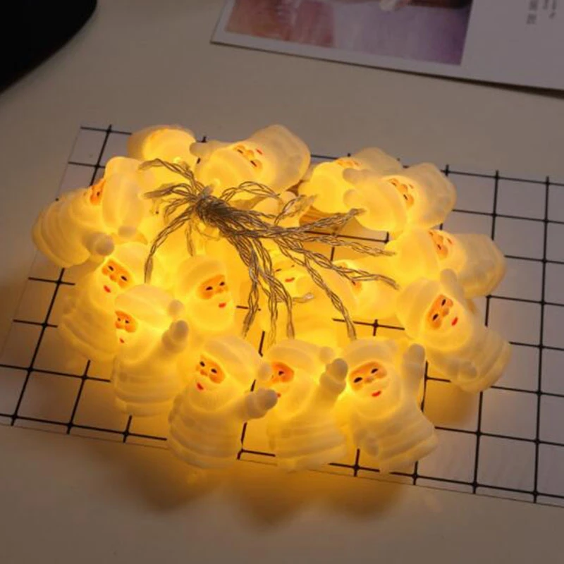 

Silicone Santa Claus Christmas Tree LED Garland String Lights Christmas Decoration for Home 2019 Christmas Ornaments New Year
