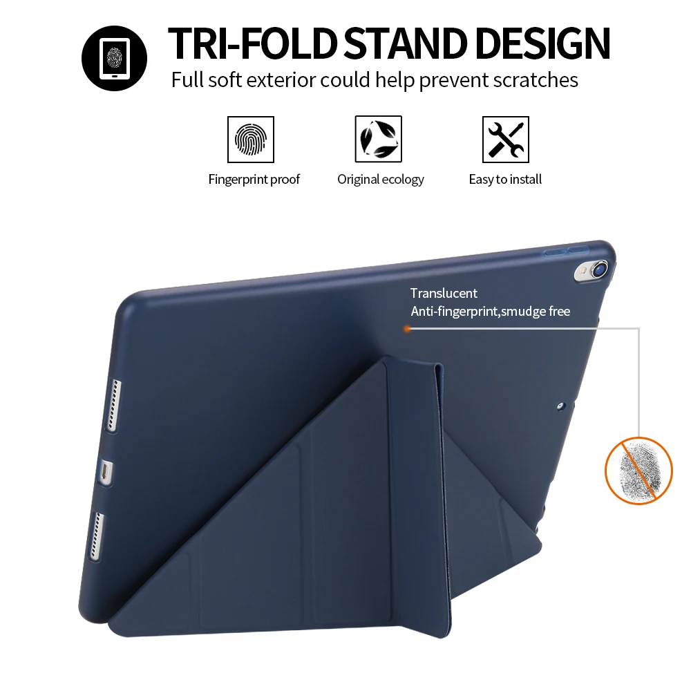 iPad Case Leather Silicone Soft Back Cover For ipad 9.7 6th Generation Smart Cover