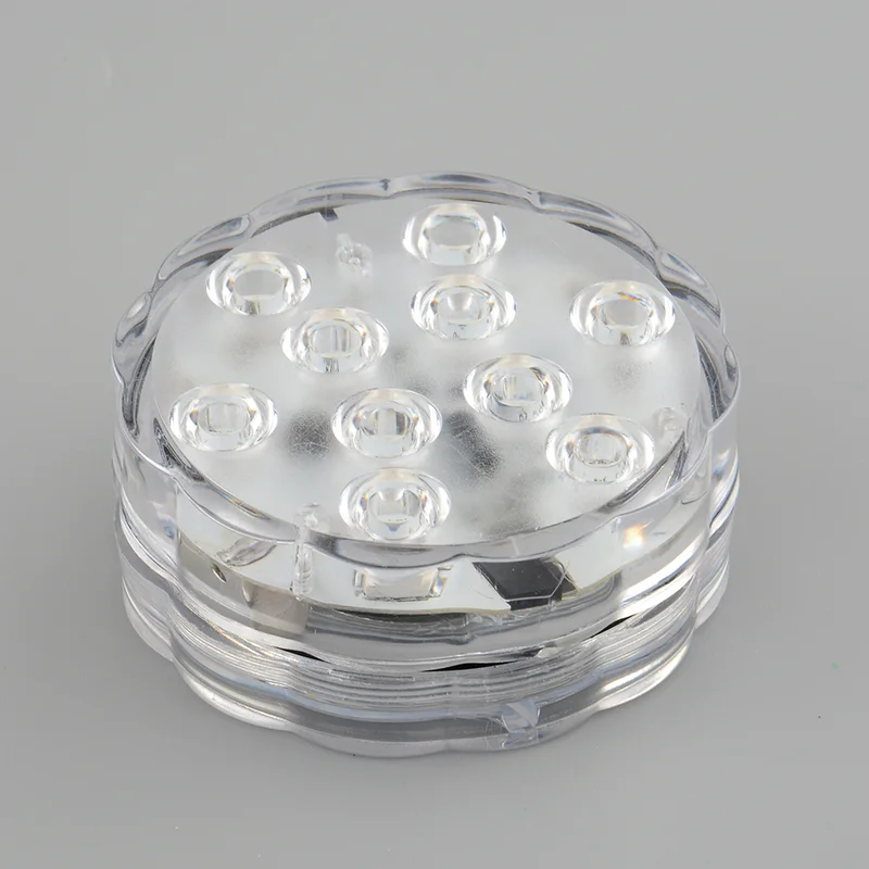 Multi Color 10 Led Remote Controlled RGB Submersible Light Battery Operated Underwater Night Lamp Outdoor Vase Bowl Garden Party