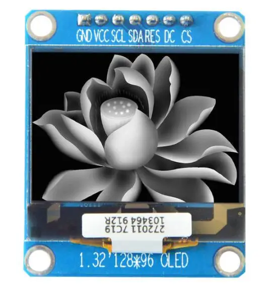 7Pin 1,5 дюймовый OLED дисплей модуль 128*96 128*128 1,32 дюймовый OLED ЖК-экран SSD1327 с градацией серого цвета