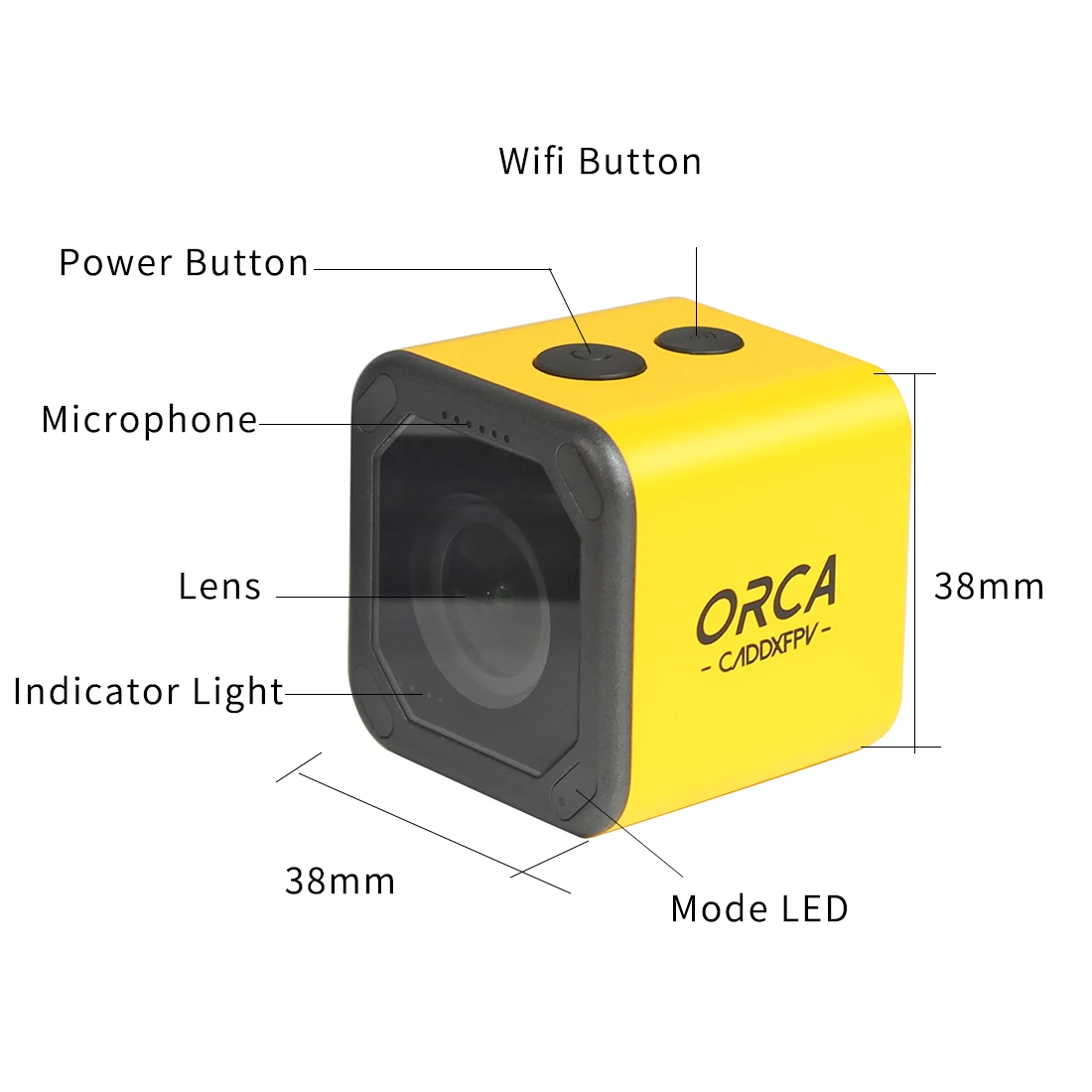 Caddx орка 4K HD Запись Мини FPV камера с углом обзора 160 градусов WiFi анти встряхивание