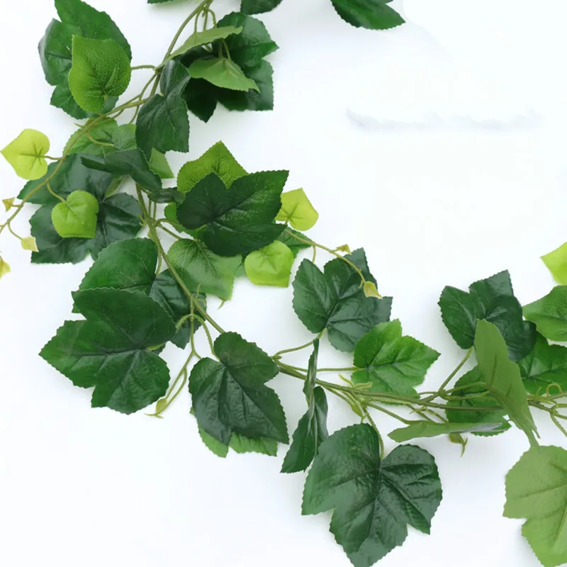 5 piezas de simulacion искусственный hoja de ratian verde ratibano reptil plasstio flor falsa hoja verde jardina Decoration de pared al