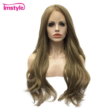 

Imstyle Synthetic Lace Front Wig Blonde Wigs For Women Heat Resistant Fiber Hair Long Wavy Lace Wigs Daily Wig Glueless