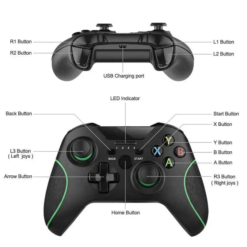 2,4G беспроводной контроллер для Xbox One консоль для ПК для Android геймпад для смартфона джойстик