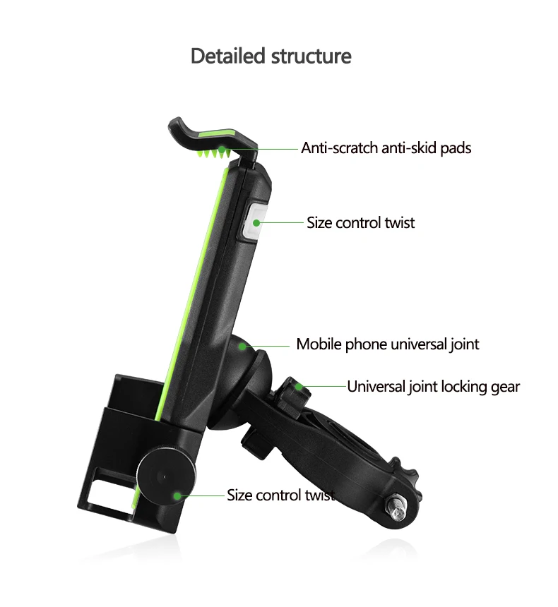 ROCKBROS Bike Bicycle Handlebar Phone Stand 3.5-7 Inch Adjustable Cellphone MTB Holder Bracket Universal Cycling Accessories