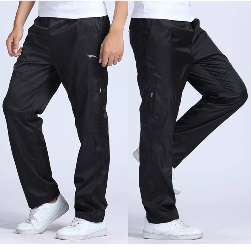 mens sweatpants Spring Autumn Sweatpants Men's Trousers Thin Section Breathable Summer Loose Casual Pants Polyester Slip Surface Straight Pants brown sweatpants Sweatpants