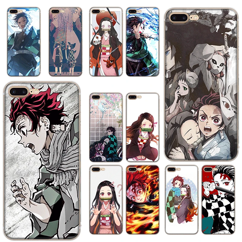Чехол для телефона iPhone XR X XS Max 11 Pro 7 8 6 6S Plus 5 5s SE Cover TPT Anime Demon Slayer Kimetsu No Yaiba Shell |