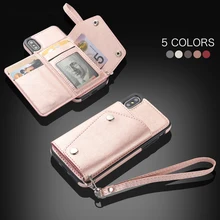 Роскошный кожаный чехол для iPhone 11 Pro XS Max X XR 6 6s 7 8 Plus, флип-кошелек, держатель для карт, защитный чехол для телефона, Mujer Coque