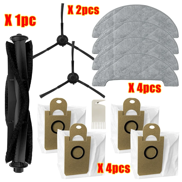 Main Brush Colletion Dust Bags Mop Cloth Side Brush Hepa Filter Spare Parts For XIAOMI VIOMI S9 Robot Vacuum Cleaner Accessories 11pcs