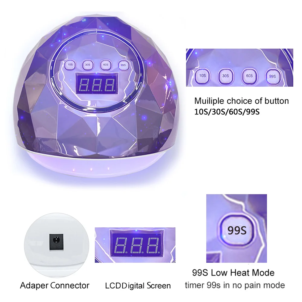 2021 New 78W Nail Dryer UV LED Lamp For All Gel Nail Polish With UV 39 PCS LEDs Fast Drying Nail Lamp With Timer Smart Sensor - Image 2