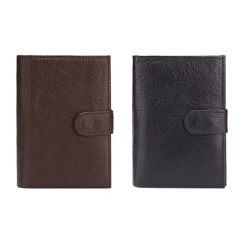 

MISFITS Leather Men Wallet Travel Passport Cover for Male Organizer Large Capacity Passport with Card Holder Coin Purse
