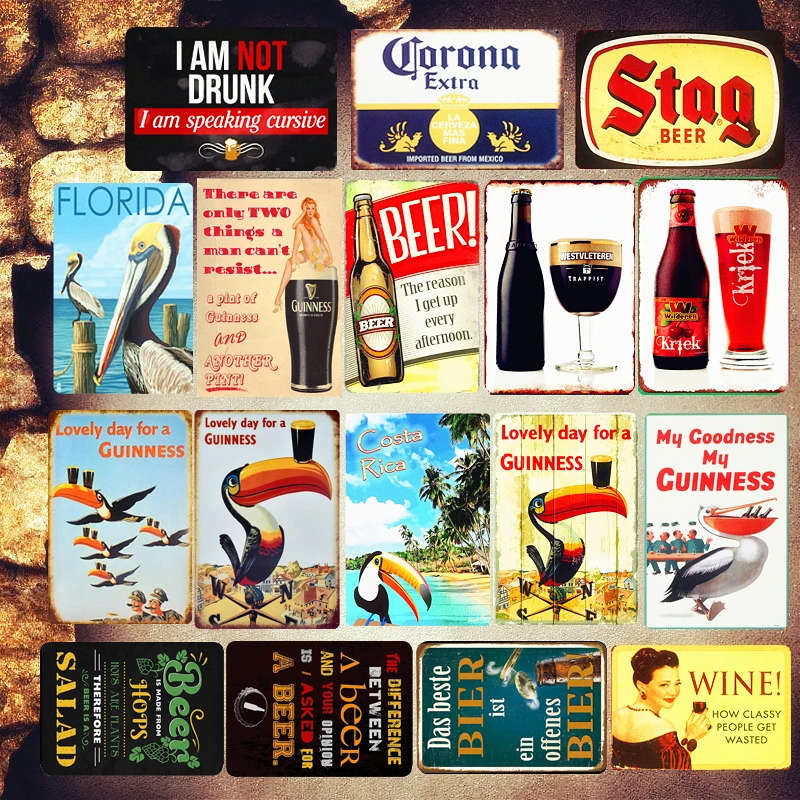 Табличка Guinness винтажные металлические оловянные таблички для бара паба