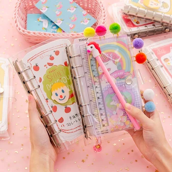 

Cute Lovely Korean loose-leaf Diary Notebooks binder ring handbook Travel Journa log