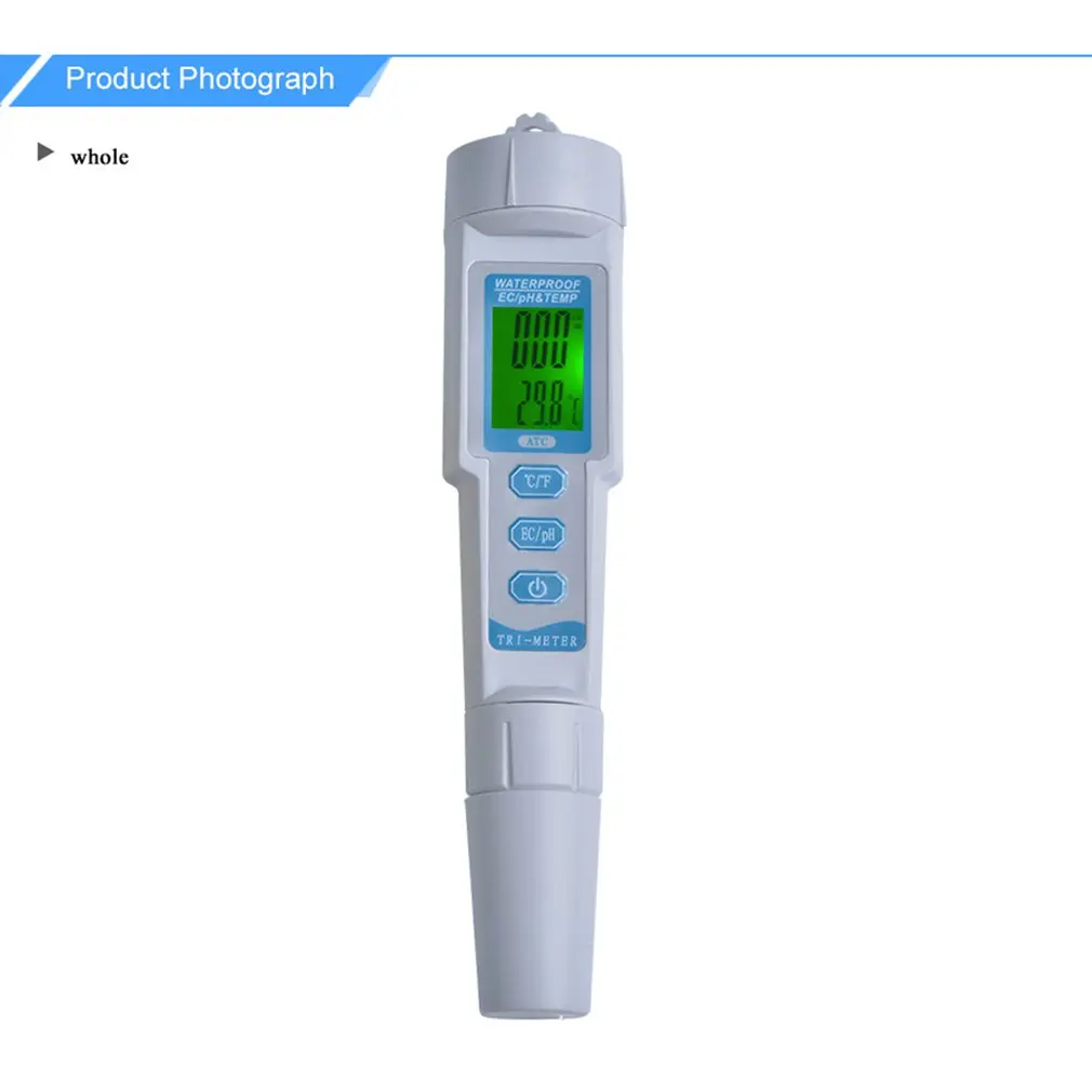Portable 3 in 1 Digital PH/TDS/TEMP Meter Water Quality Purity Tester Pen Filter Measuring with Backlight