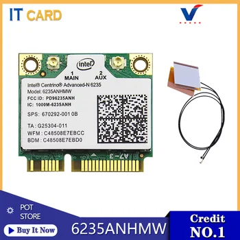 

Dual Band 2.4Ghz/5Ghz Intel Advanced-N 6235 6235ANHMW Wifi Card 802.11a/b/g/n 300Mbps Bluetooth4.0 Half mini PCI-E Wireless Card