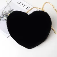 Heart Shaped Cute Plush Chain Crossbody Bags 4