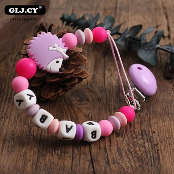 

Blue Hedgehog Hand Made Baby Shower Name Pacifier Dummy Clip Holder Toys Personalised Silicon Beads