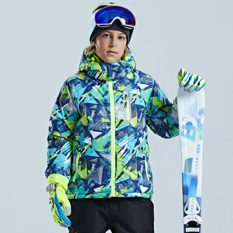 Kids Ski Suit Windproof Waterproof Warm Jacket&Pants Girls Boys Snow Set Winter Outdoor Wear Skiing Snowboarding Jacket Children - Color: jacket 6