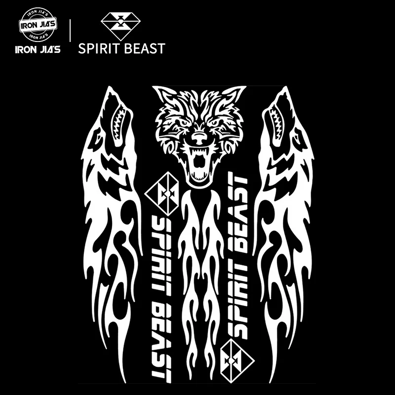 

SPIRIT BEAST Reflective 3D Motorcycle Sticker Fuel Oil Tank Pad Decal Protector Cover Black Sliver Universal For Yamaha etc