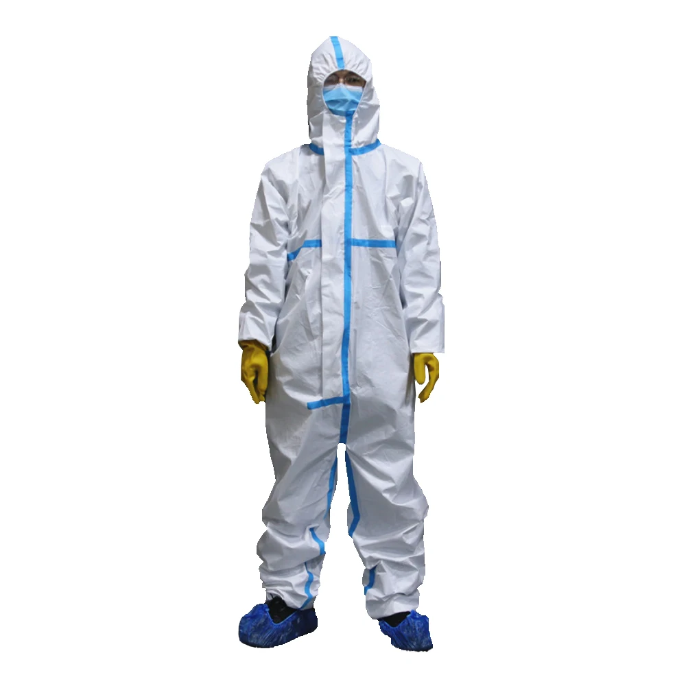 

High Antibacterial Disposable Protective Coverall Isolation Suit Dust-proof Anti Fog Protective Clothing Breathable Hooded Suit