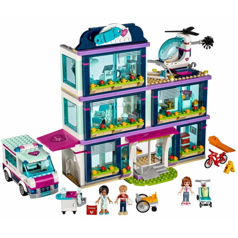 

New Friends City Heartlake Hospital 41318 932 Pieces Building Blocks Set Friends 41318 Girls Princess Toys