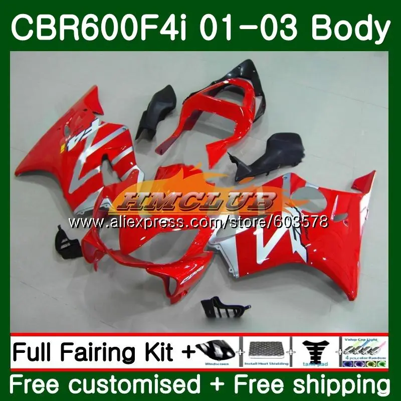 Средства ухода за кожей для HONDA CBR 600 F4i CBR 600F4i 600 FS 2001 2002 2003 70CL. 4 CBR600F4i CBR600FS CBR600 F4i 01 02 03 глянцевый красный обтекатели