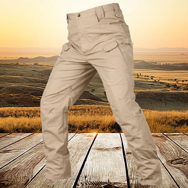 Men's Tactical Cargo Pants Elastic Multi Pocket Outdoor Casual Pants Military Army Combat Trousers  Sweatpants Plus Size 6XL