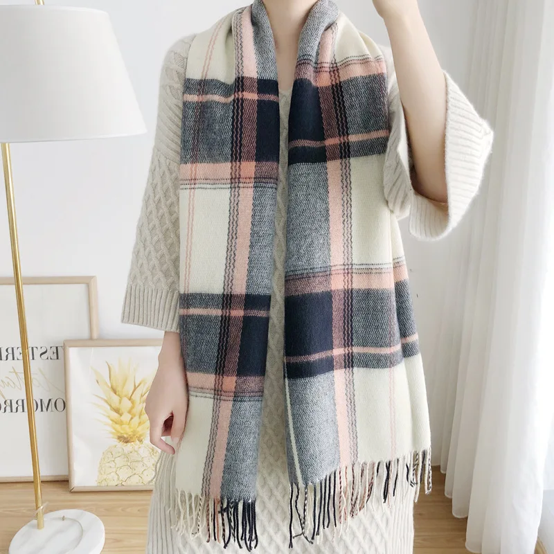 

2019 Hijab Winte Cashmere Scarf Woman Bandana Cachecol Pashmina Poncho Bufandas Echarpe Shawls Scarves Bandanas Sjaal Scarfs