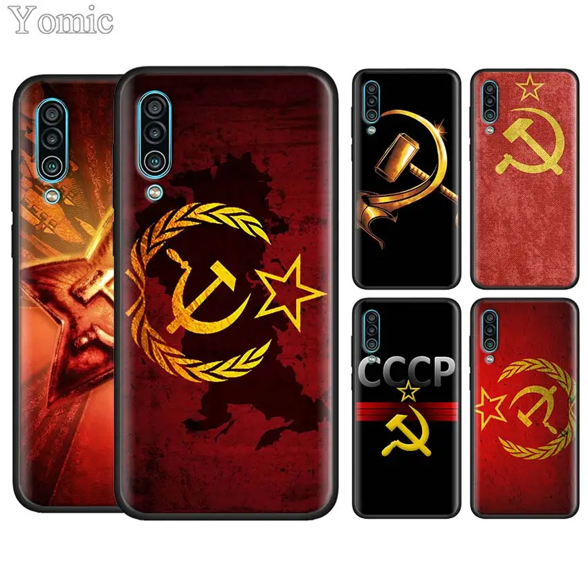 

Red Soviet Union USSR Grunge Flag Phone Case for Meizu 16 16th 16X 16S 16Xs M6T Silicone TPU Black Cover Coque