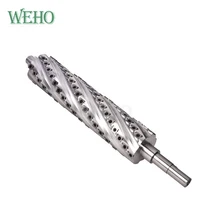 

With Replaceable TCT Blade 14x14x2mm Heavy Duty Spiral Helical Cutterhead Spindle for Wood surface Thickness Planer