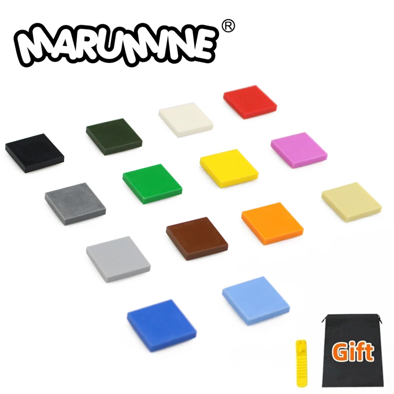 Marumine MOC конструктор 2x2 плитка 100 деталей аксессуары детали совместимы с 3068 Детские Классические строительные