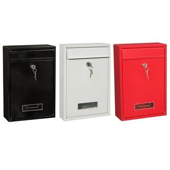 

Outdoor Lockable Wall Mounted Hanging Iron Post Letter Box Mailbox with Key Password Mailbox Outdoor Letterbox Outdoor Wall Boxe