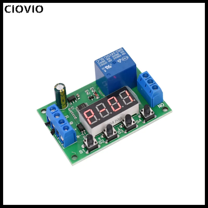 465 CIOVIO 2PCS Multi-function delay time relay module pulse isolated trigger cycle counting 10A multi-purpose time relay module 10A
