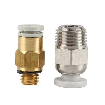 

3D Large Silver And Small Gold Direct Pneumatic Connectors 3D printer Parts for 3D printer CR-10 hotend Extruder