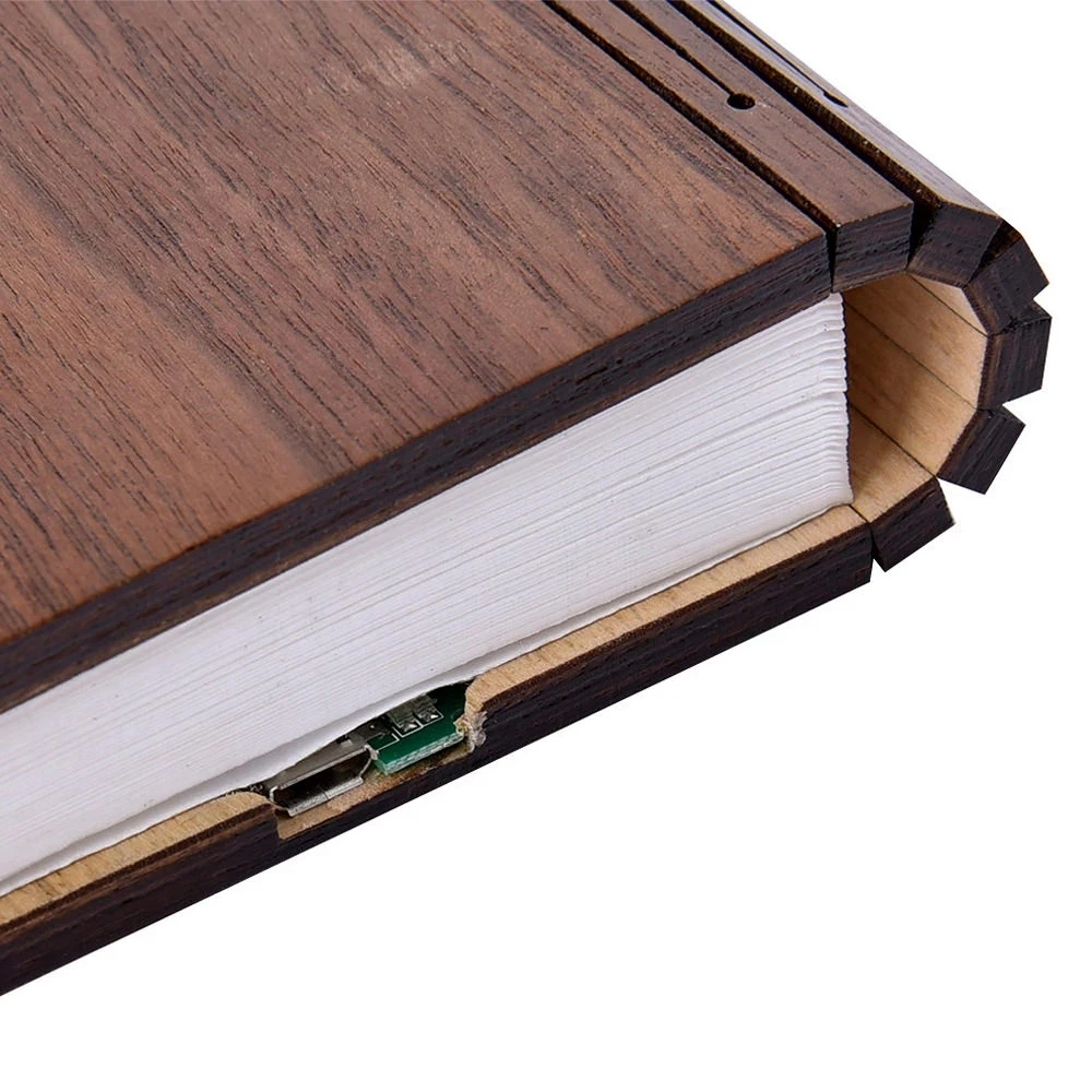 Night Light Led Book Light Wood Grain Book Creative Flip Gift Foldable Mini Children Creative Night Light New 