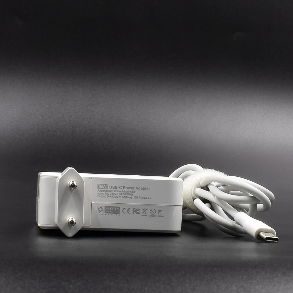 20,3 V 3A 61W Тип C USB-C адаптер питания зарядное устройство