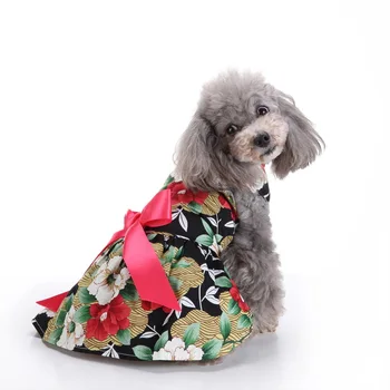 

Pet Camouflage Clothing Summer Pet Beautiful Flower Skirt Dog Wedding Lace Dress G-02