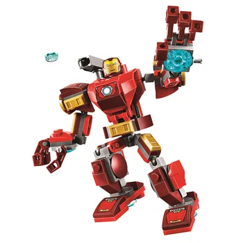 

Avengerlys Iron Man Mech Kids Superhero Mech Figure Building Toy with Iron Man Mech New 2020 148PCS Set