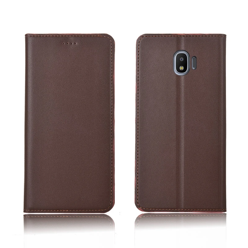

Genuine Leather magnetic flip case card slot holder for Samsung Galaxy J4 2018 case for Samsung Galaxy J6 2018 phone case funda