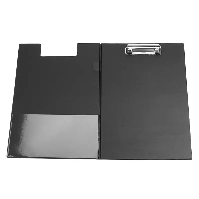 

A4 Clipboard Foolscap Fold-Over Office Document Holder Filing Clip Board, Black Quantity:1
